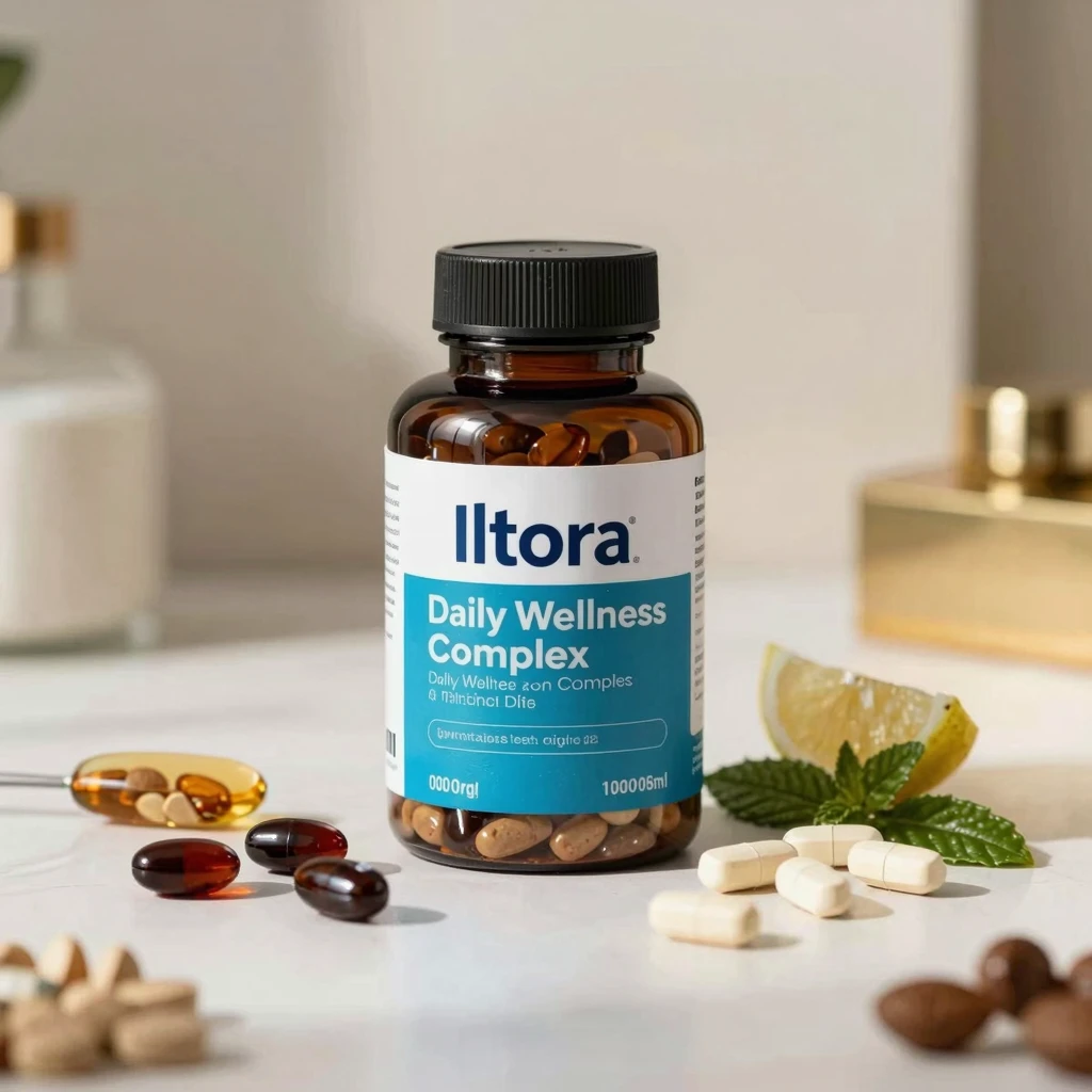 Iltora supplement packaging and bottle display